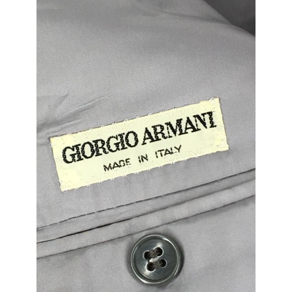 42R Giorgio Armani Italy Mens Vintage 2 Button Blazer Jacket Lt Gray Tattersall - Picture 3 of 15